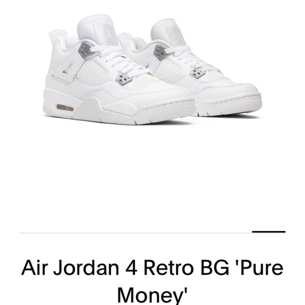 Jordan retro 4s “pure money”